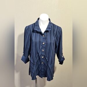Ali Miles Crinkle Knit Tunic Women's Size Medium